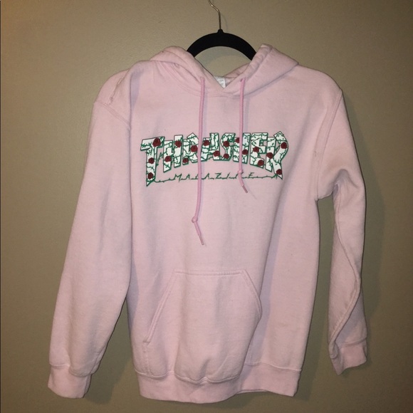 pink thrasher hoodie